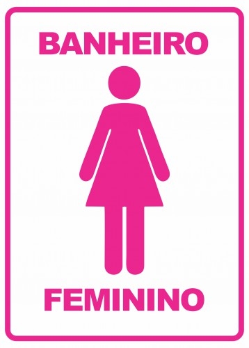 Placa de Sinalização Banheiro Feminino 15X21
