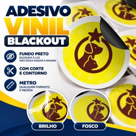 ADESIVO VINIL PREMIUM BLACKOUT 2.880 DPI - CORTE E CONTORNO - METRO