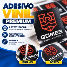 ADESIVO VINIL PREMIUM 2.880 DPI - CORTE E CONTORNO - METRO