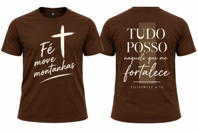CAMISA DE ALGODÃO PERSONALIZADA DTF - FRENTE A4 E COSTAS A4
