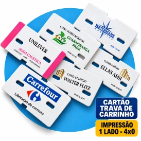 CARTÃO TRAVA CARRINHO DE COMPRAS - 4X0