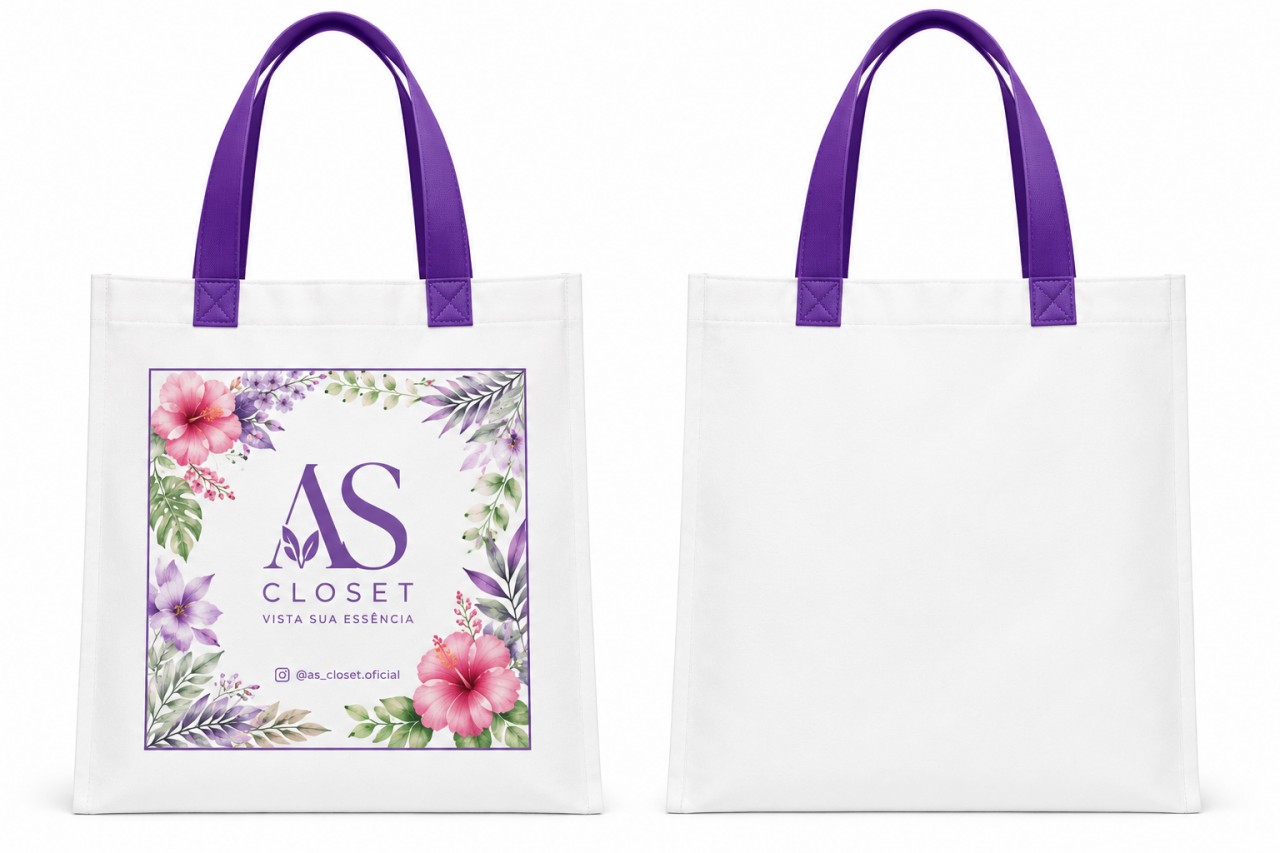 BOLSA EM TECIDO SUBLIMADO - 20X20CM