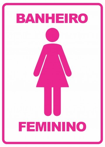 Placa de Sinalização Banheiro Feminino 15X21