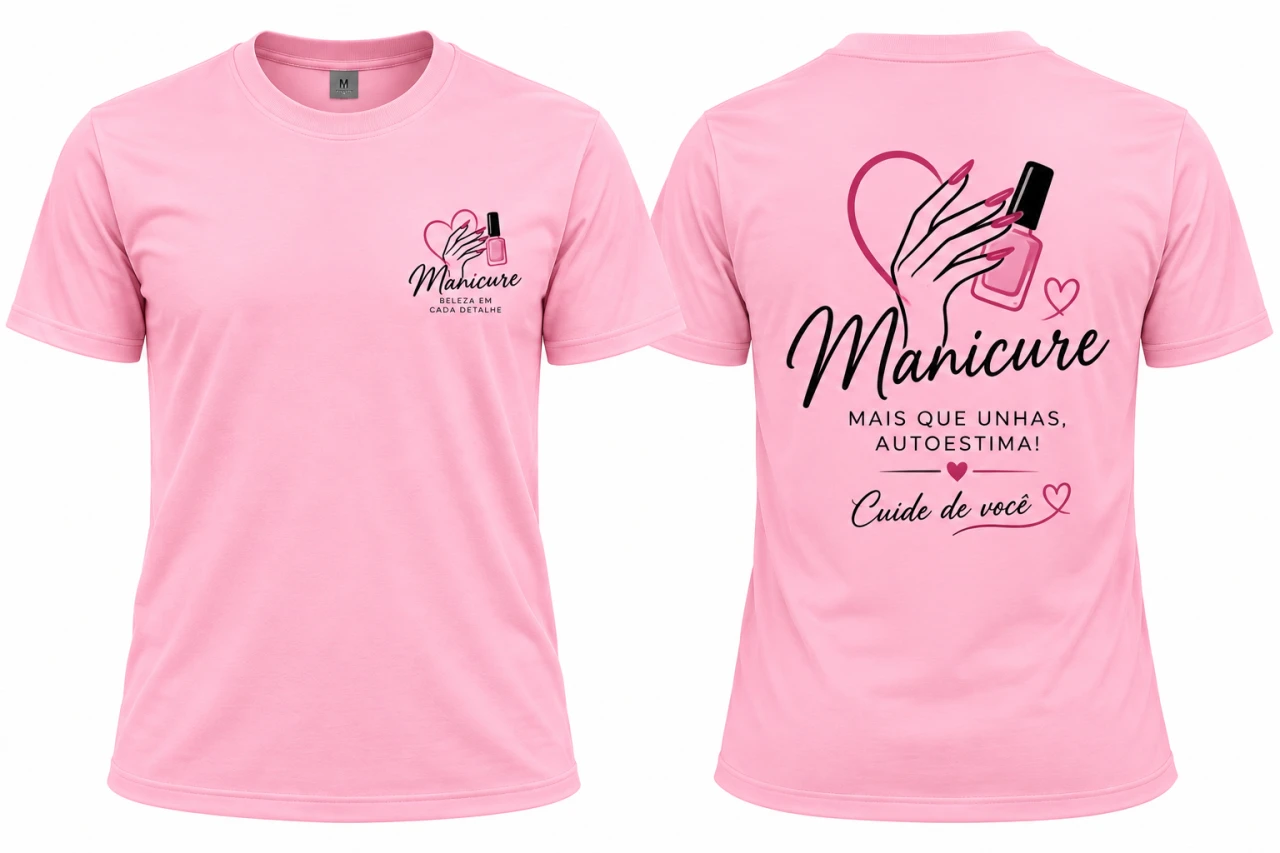 CAMISA DE POLIÉSTER PERSONALIZADA PARCIAL - PEITO 8x8 E COSTAS A4 - XG E XGG