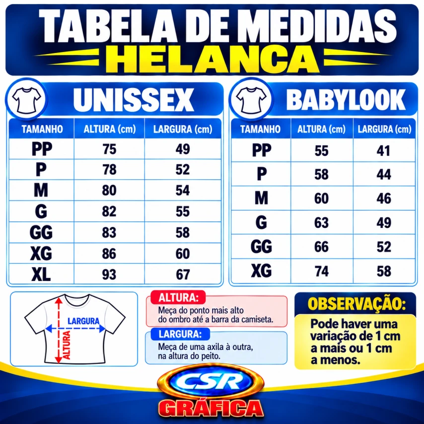 CAMISA PERSONALIZADA HELANCA - SUB TOTAL - XG AO XL