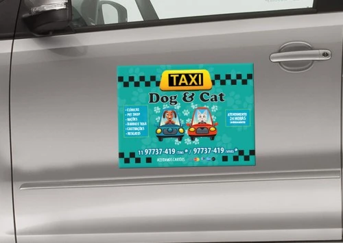 ÍMÃ AUTOMOTIVO PERSONALIZADO - 20X30CM - PAR