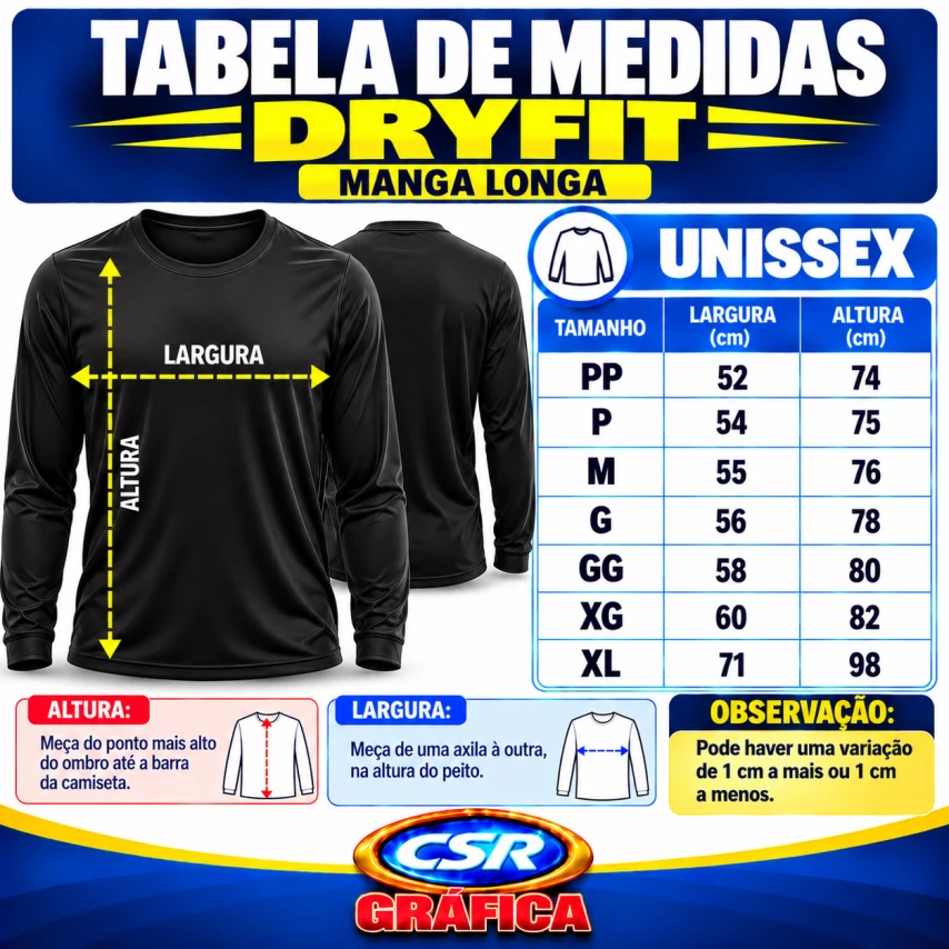 RAGLAN LONGA PERSONALIZADA DRYFIT UV - SUB TOTAL - P AO GG