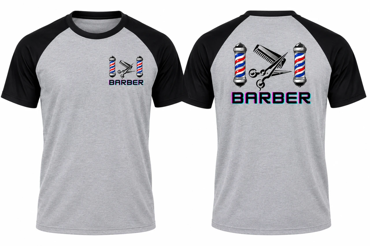 RAGLAN POLIÉSTER PERSONALIZADA DTF -  PEITO 8X8 E COSTAS A4