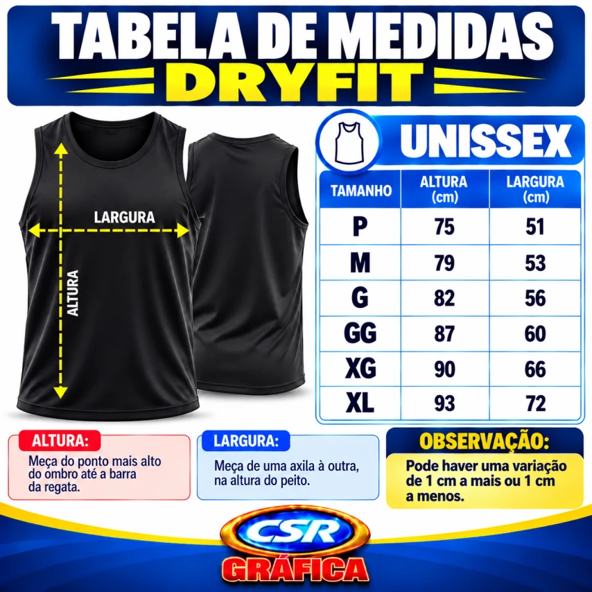 REGATA PERSONALIZADA DRYFIT UV - SUB TOTAL - XG E XL