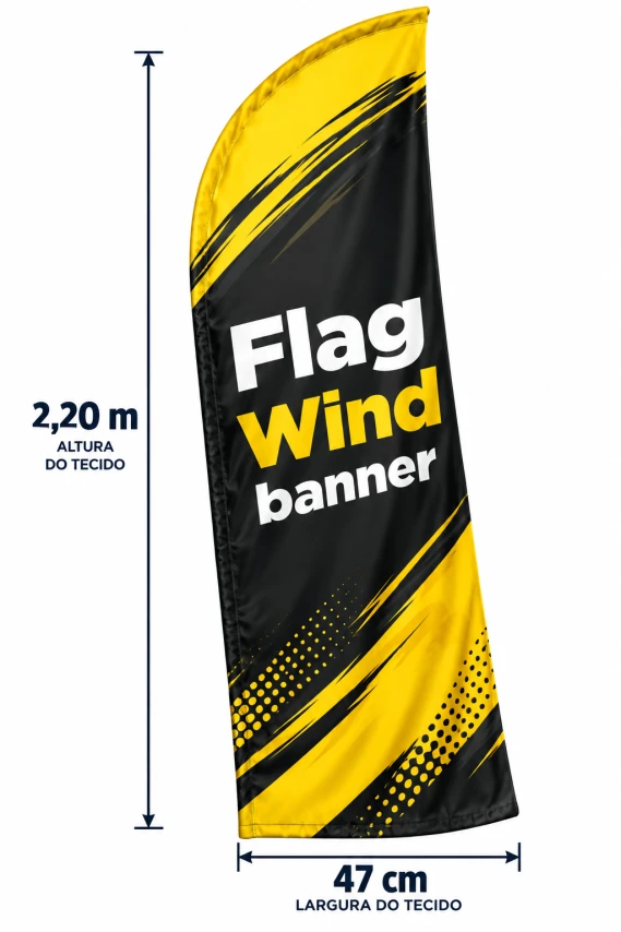 TECIDO PARA WIND BANNER PERSONALIZADO - 2,20M