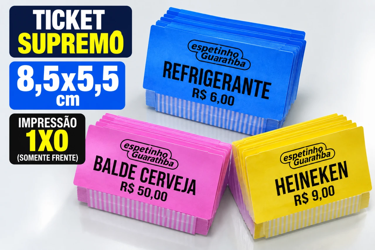 TICKET DE PAPEL PERSONALIZADO - 8,5X5,5CM