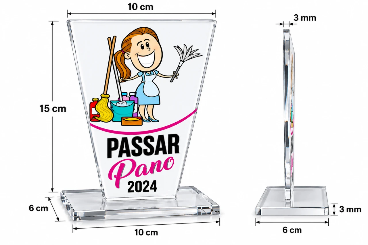 TROFÉU BÁSICO IMPRESSO - 10X15 - PERSONALIZADO