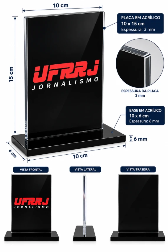 TROFÉU CLÁSSICO - IMPRESSÃO TOTAL - 10x15 - PERSONALIZADO