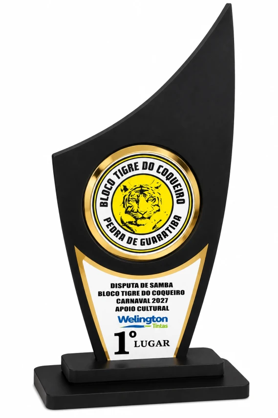TROFÉU PVC 10MM COM ACRÍLICO IMPRESSO - 30X15 - PERSONALIZADO